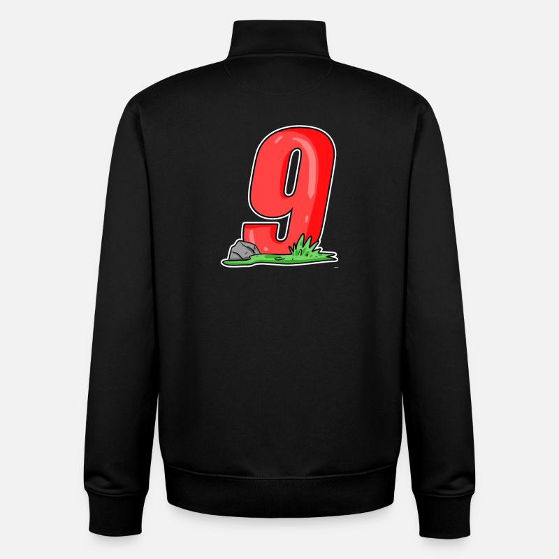 Number 9 Number - Unisex Organic Zip Sweatshirt by Stanley/Stella - black