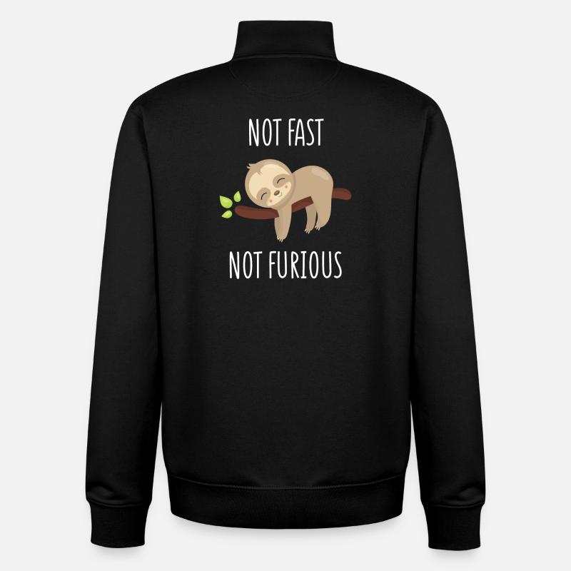 Pas rapide, pas furieux - Sweat zippé unisexe en coton bio Stanley/Stella - noir