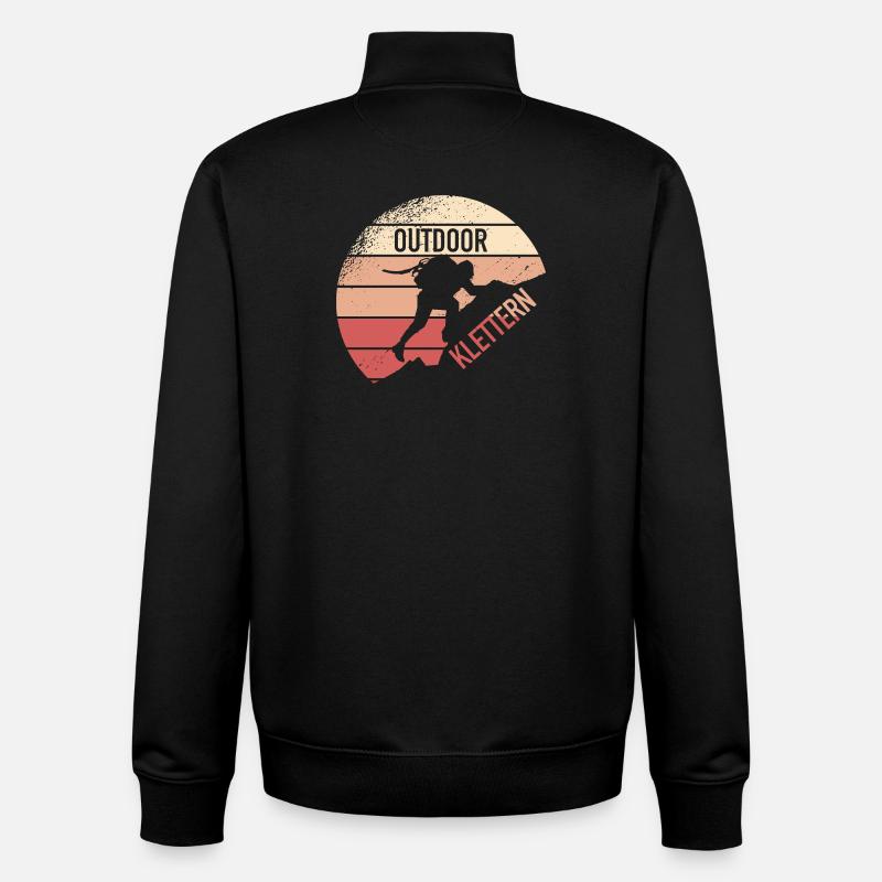 Outdoor Klettern - Unisex Organic Zip Sweatshirt von Stanley/Stella - Schwarz