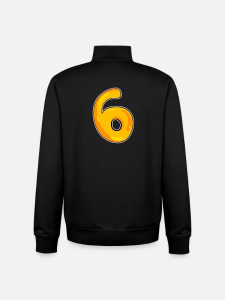 Number 6 Number - Unisex Organic Zip Sweatshirt by Stanley/Stella - black