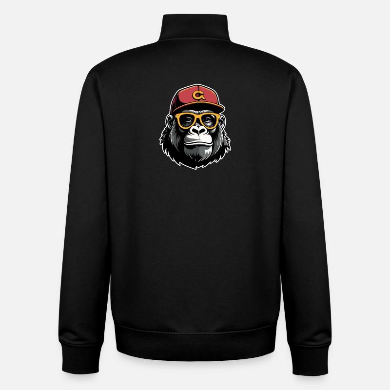 Smart Ape - Unisex Organic Zip Sweatshirt by Stanley/Stella - black