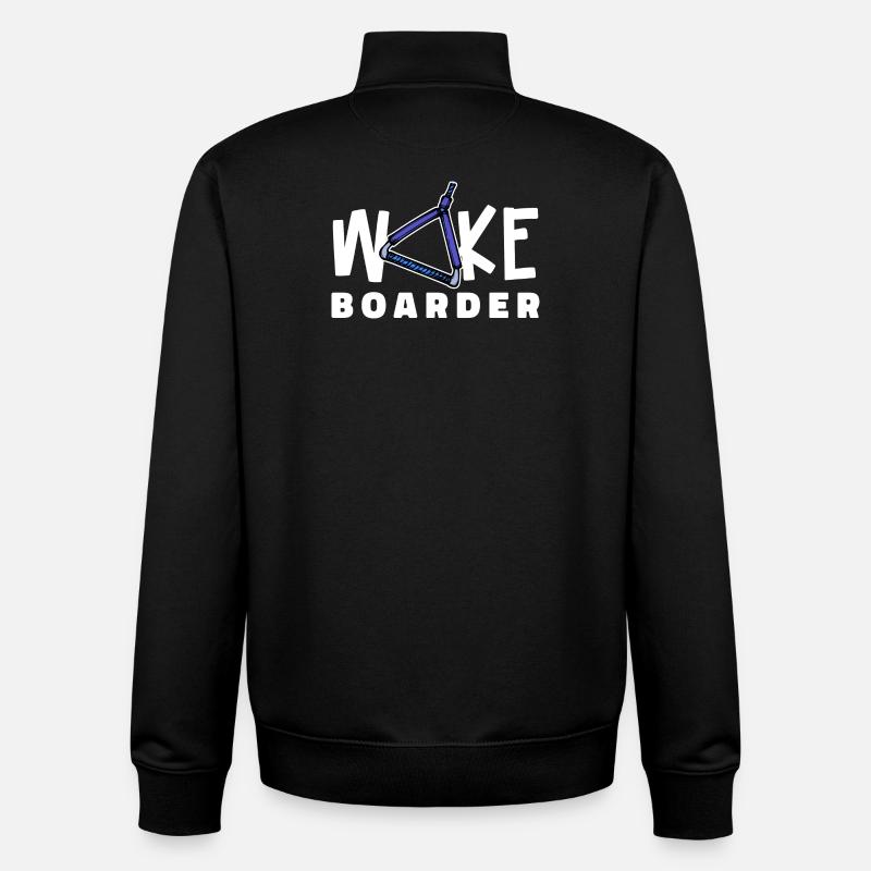 Surfing Kitesurfer Statement Wakeboard - Sweat zippé unisexe en coton bio Stanley/Stella - noir