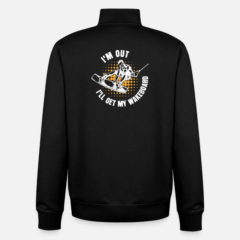 Kitesurfer Statement Wakeboard Surfing Stunt - Unisex Organic Zip Sweatshirt by Stanley/Stella - black