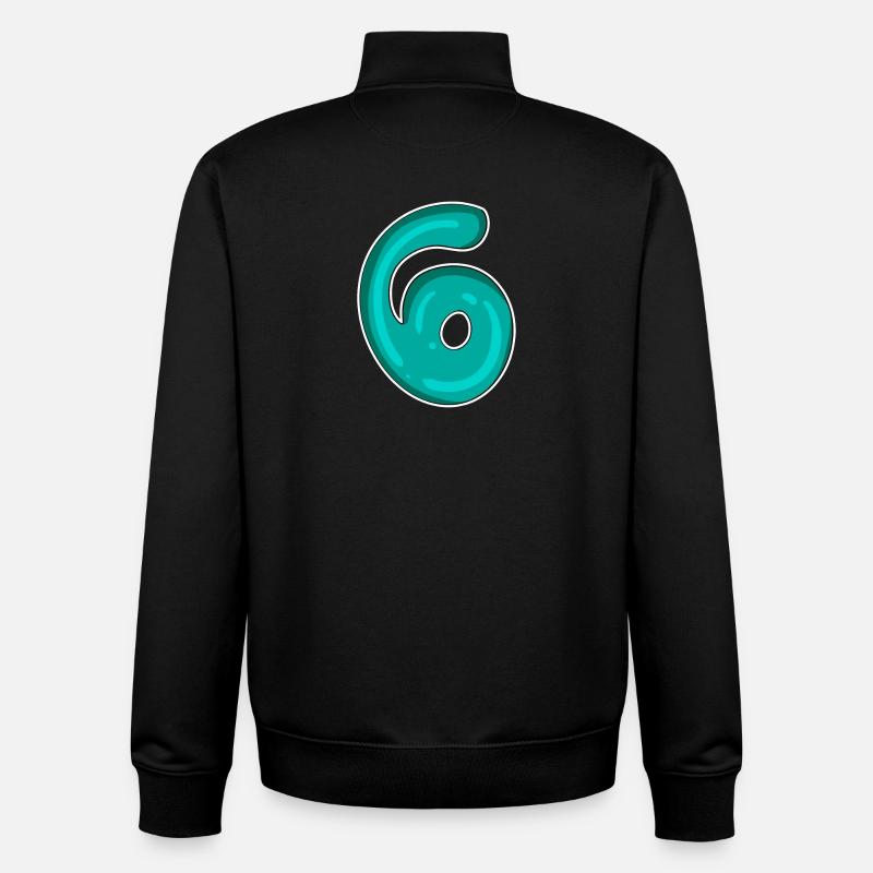 Numéro 6 Numéro - Sweat zippé unisexe en coton bio Stanley/Stella - noir
