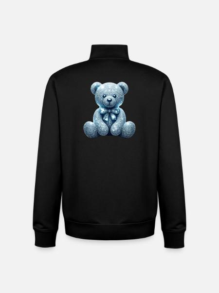 Crystal Bear Diamond Diamonds - Unisex Organic Zip Sweatshirt by Stanley/Stella - black