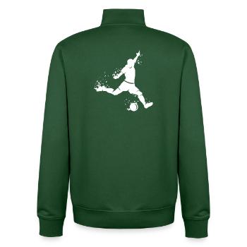 Football Player Blast Team icon Fan - Unisex Organic Zip Sweatshirt by Stanley/Stella - bottle green - Back - AI Model Male 185 dark (185cm)