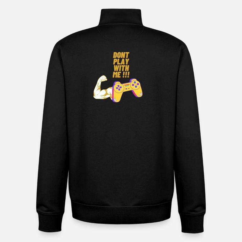 Jeu sur 2 - Sweat zippé unisexe en coton bio Stanley/Stella - noir