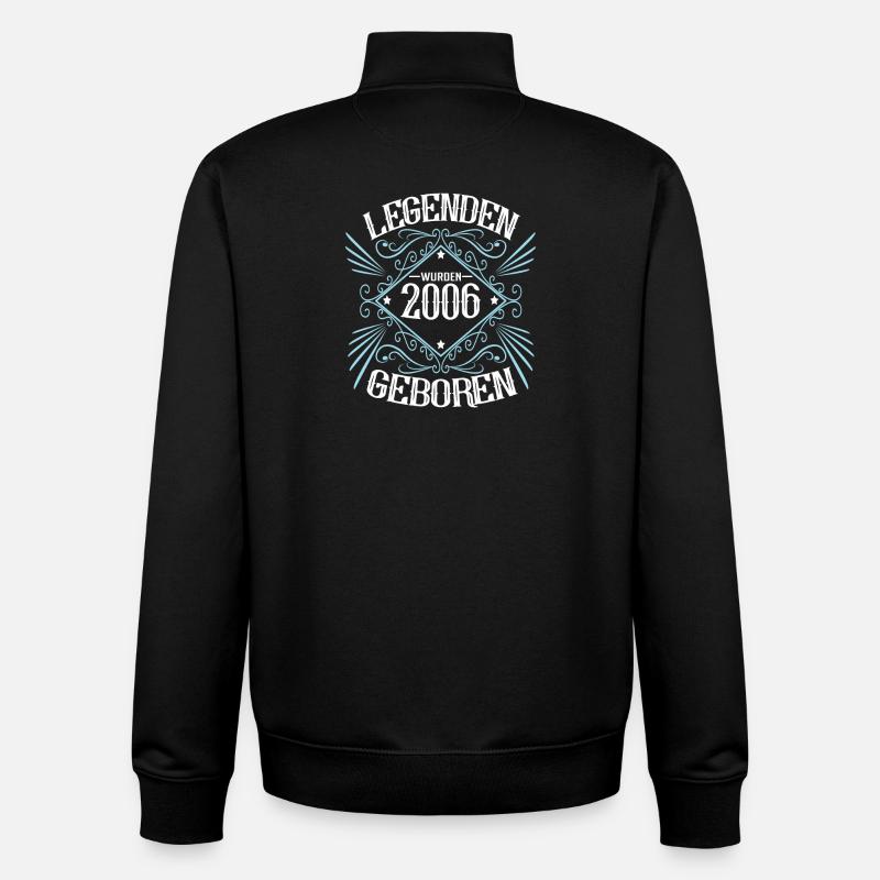 Legenden wurden 2006 geboren - Unisex Organic Zip Sweatshirt von Stanley/Stella - Schwarz