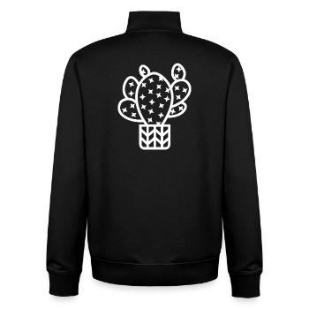 Cactus Houseplant Botanical Plants Icon - Unisex Organic Zip Sweatshirt by Stanley/Stella - black - Back - AI Model Male 185 light (185cm)