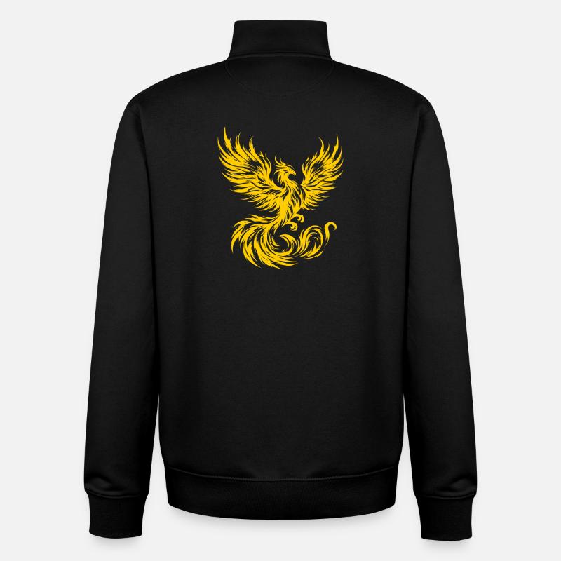Fire Phoenix - Unisex Organic Zip Sweatshirt by Stanley/Stella - black