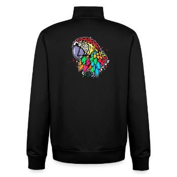 Tier Vogel Papagei Vogelliebhaber Zoo Tropisch - Unisex Organic Zip Sweatshirt von Stanley/Stella - Schwarz - Hinten - AI Model Male 185 light (185cm)