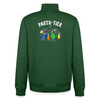 Parrot Statement Animal Lover Pet Bird - Unisex Organic Zip Sweatshirt by Stanley/Stella - bottle green - Back - AI Model Male 185 dark (185cm)