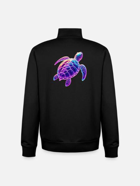 Tortue - Sweat zippé unisexe en coton bio Stanley/Stella - noir