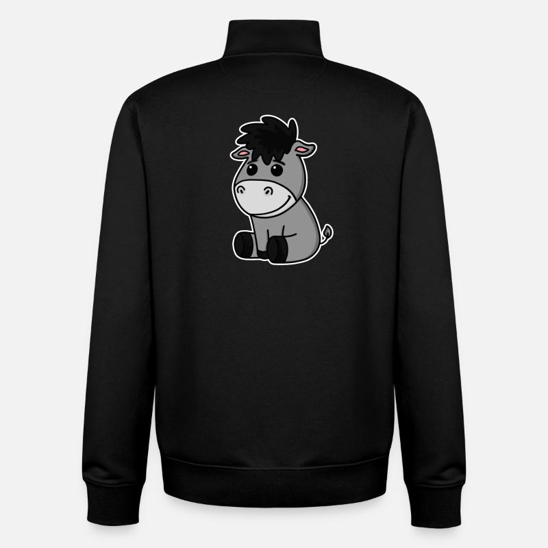Esel Motiv - Unisex Organic Zip Sweatshirt von Stanley/Stella - Schwarz