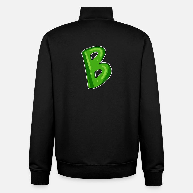 point B - point initial B - Sweat zippé unisexe en coton bio Stanley/Stella - noir