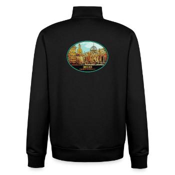 Historisches Dresden: Faszinierender zentraler Charme - Unisex Organic Zip Sweatshirt von Stanley/Stella - Schwarz - Hinten - AI Model Male 185 light (185cm)
