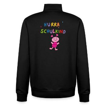 Hurra Schulkind - Unisex Organic Zip Sweatshirt von Stanley/Stella - Schwarz - Hinten - AI Model Male 185 light (185cm)