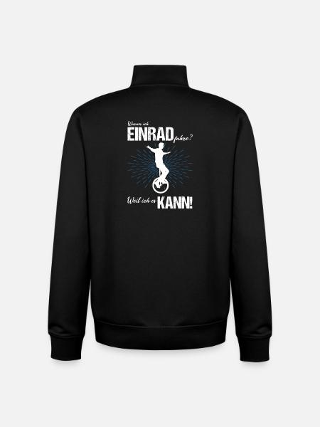 Einrad fahren - Unisex Organic Zip Sweatshirt von Stanley/Stella - Schwarz
