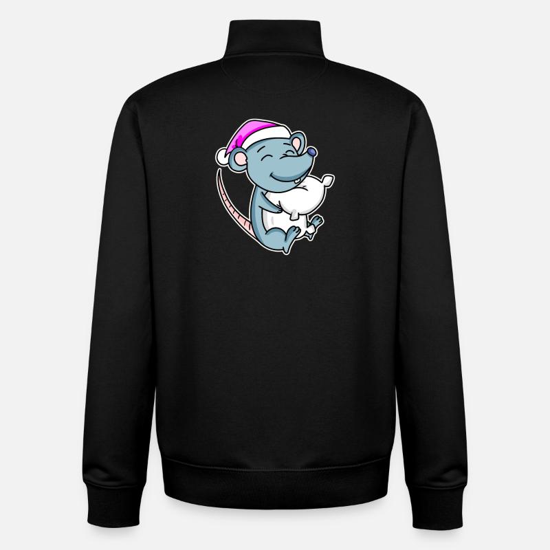 Maus Müde Ausschlafen Schlafen Mädchen - Unisex Organic Zip Sweatshirt von Stanley/Stella - Schwarz