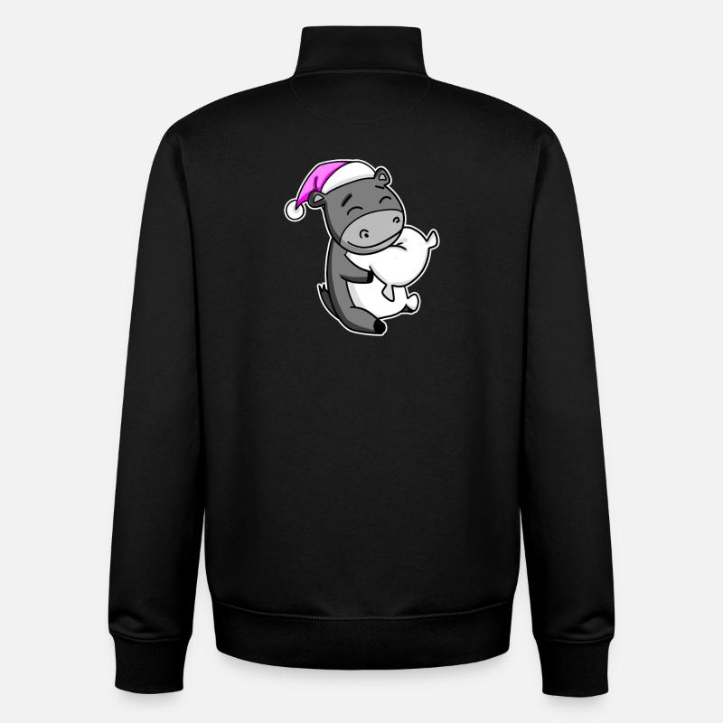 Esel Müde Ausschlafen Schlafen Mädchen - Unisex Organic Zip Sweatshirt von Stanley/Stella - Schwarz