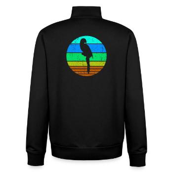 Oiseau, Perroquet, Amoureux Des Animaux, Animal De Compagnie, Jungle, Animal - Sweat zippé unisexe en coton bio Stanley/Stella - noir - Dos - AI Model Male 185 light (185cm)