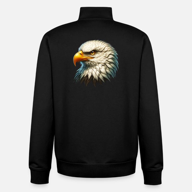 Aigle - Sweat zippé unisexe en coton bio Stanley/Stella - noir