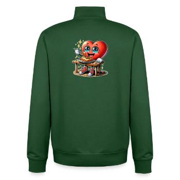 Lasagne Herz Italien Essen Kochen - Unisex Organic Zip Sweatshirt von Stanley/Stella - Flaschengrün - Hinten - AI Model Male 185 dark (185cm)
