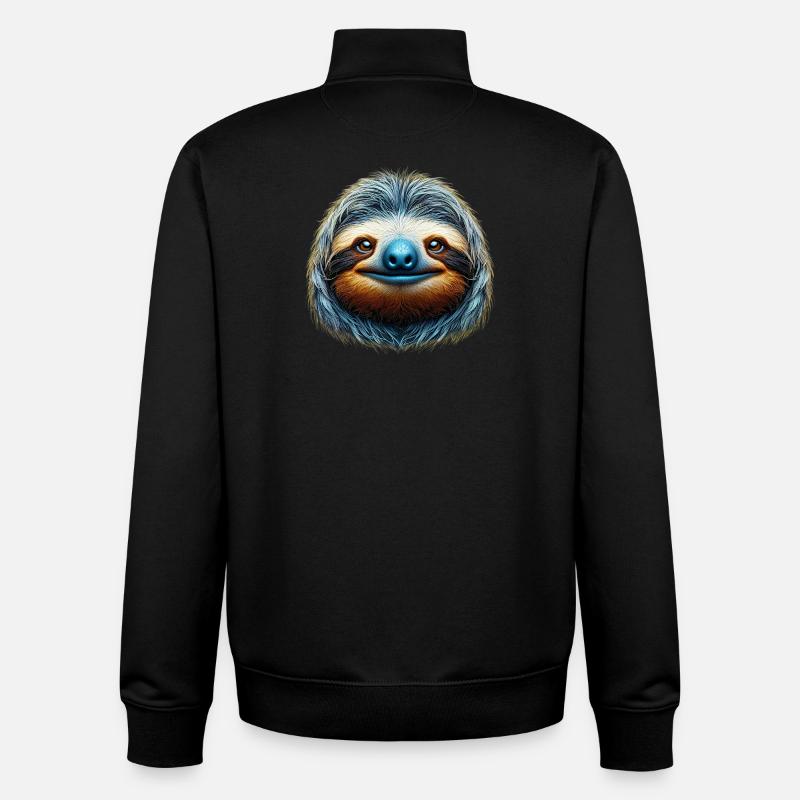 Sloth - Unisex Organic Zip Sweatshirt by Stanley/Stella - black