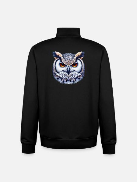 Owl - Unisex Organic Zip Sweatshirt by Stanley/Stella - black