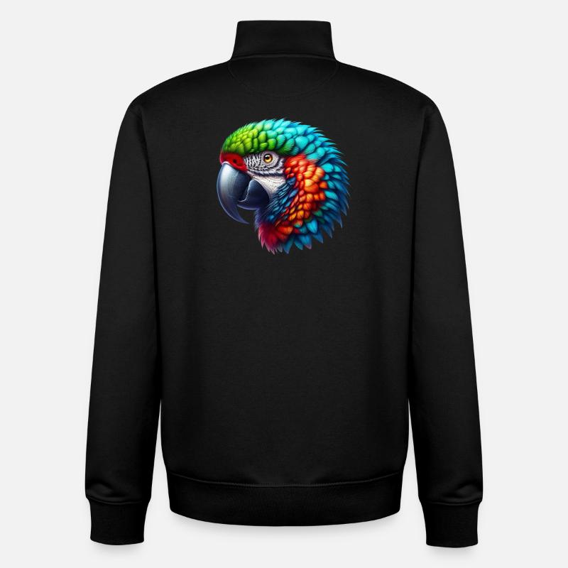 Papagei - Unisex Organic Zip Sweatshirt von Stanley/Stella - Schwarz