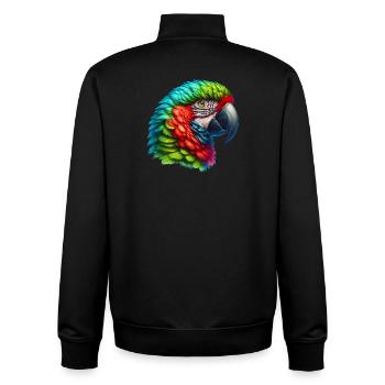Papagei - Unisex Organic Zip Sweatshirt von Stanley/Stella - Schwarz - Hinten - AI Model Male 185 light (185cm)