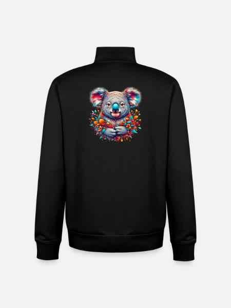 Koala - Unisex Organic Zip Sweatshirt von Stanley/Stella - Schwarz