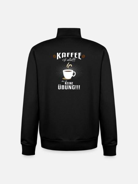 Kaffee ist alle!!! - Unisex Organic Zip Sweatshirt von Stanley/Stella - Schwarz