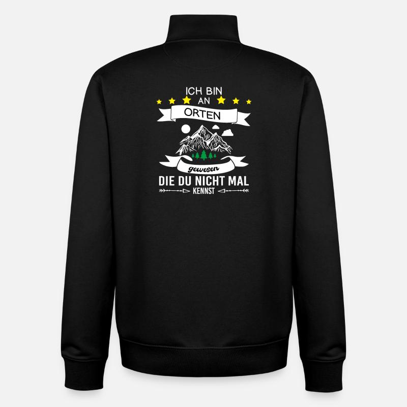 Wandern Berge Wanderer - Unisex Organic Zip Sweatshirt von Stanley/Stella - Schwarz