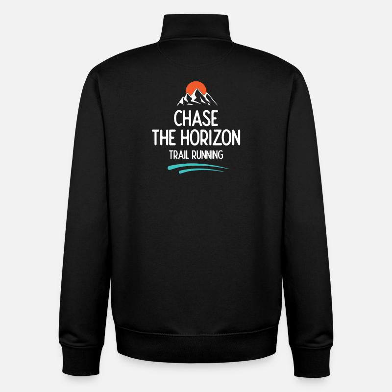 Trailrunning - Jagd auf den Horizont - Unisex Organic Zip Sweatshirt von Stanley/Stella - Schwarz