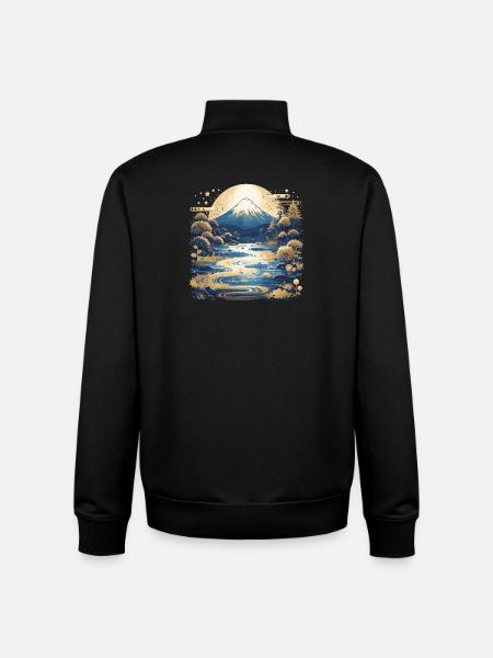 Mount Fuji - Unisex Organic Zip Sweatshirt by Stanley/Stella - black