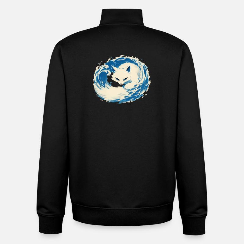 Polarfuchs - Unisex Organic Zip Sweatshirt von Stanley/Stella - Schwarz