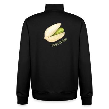 Pistazie mit Schale und Kern - Unisex Organic Zip Sweatshirt von Stanley/Stella - Schwarz - Hinten - AI Model Male 185 light (185cm)