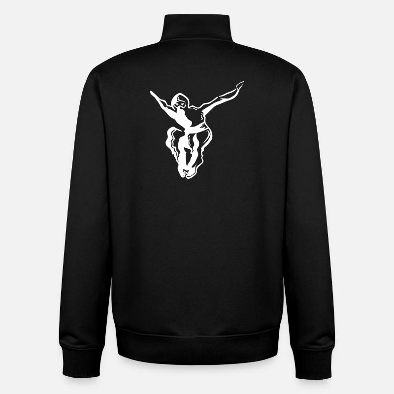 Ninja - white - Unisex Organic Zip Sweatshirt by Stanley/Stella - black