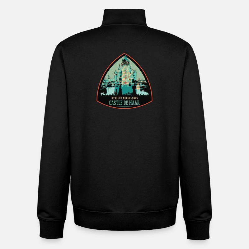 Haar Castle: Dutch Elegance - Unisex Organic Zip Sweatshirt by Stanley/Stella - black