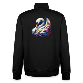 Swan - Unisex Organic Zip Sweatshirt by Stanley/Stella - black - Back - AI Model Male 185 light (185cm)