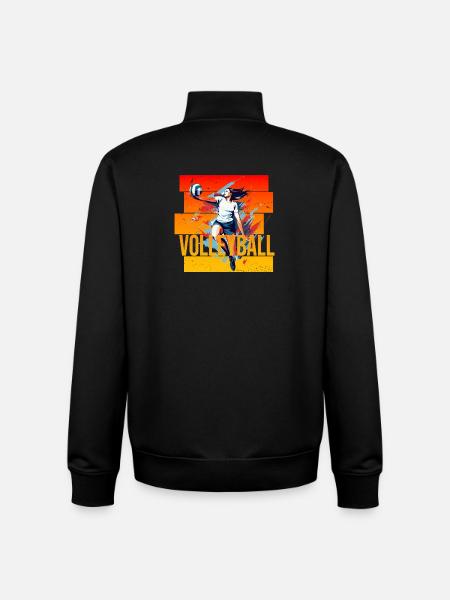 Volleyball - Unisex Organic Zip Sweatshirt von Stanley/Stella - Schwarz