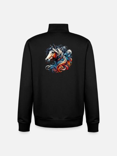 Pferd - Unisex Organic Zip Sweatshirt von Stanley/Stella - Schwarz