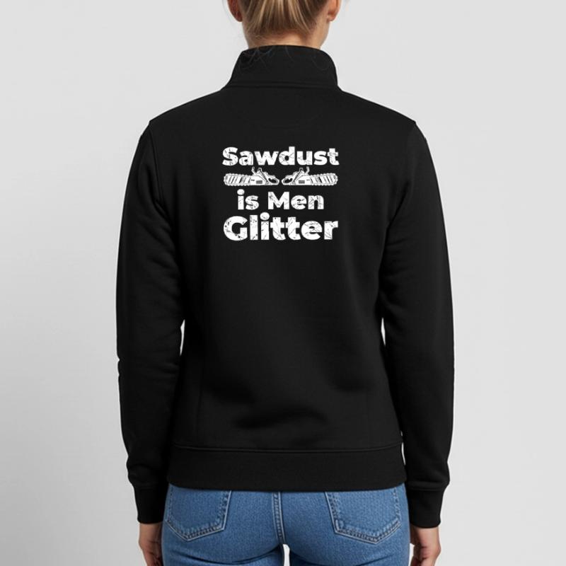 Sciure de bois sciure de bois bûcheron déclaration forêt Sweat zippé unisexe en coton bio Stanley/Stella