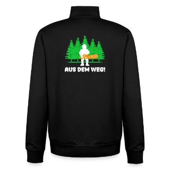 Forestry Lumberjack Statement Chainsaw Tree Wood - Unisex Organic Zip Sweatshirt by Stanley/Stella - black - Back - AI Model Male 185 light (185cm)