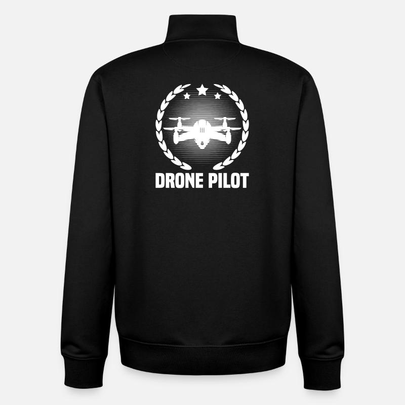 Pilote de drone - Sweat zippé unisexe en coton bio Stanley/Stella - noir