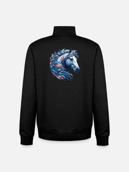 Pferd - Unisex Organic Zip Sweatshirt von Stanley/Stella - Schwarz