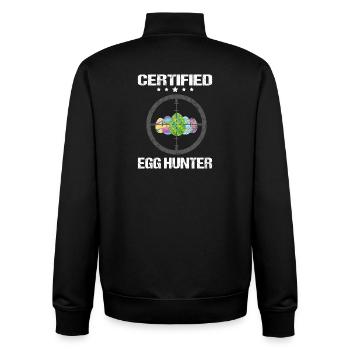 Certified Egg Hunter - Unisex Organic Zip Sweatshirt von Stanley/Stella - Schwarz - Hinten - AI Model Male 185 light (185cm)