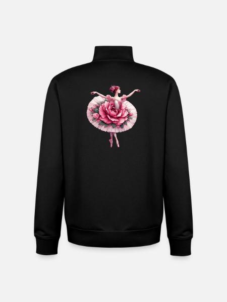 Ballet dancer with tutu - Unisex Organic Zip Sweatshirt by Stanley/Stella - black
