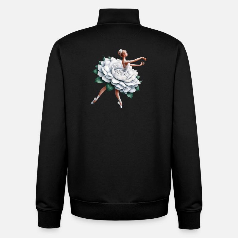 Ballet dancer with tutu - Unisex Organic Zip Sweatshirt by Stanley/Stella - black